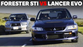Subaru Forester STI vs Mitsubishi Lancer Evo Wagon