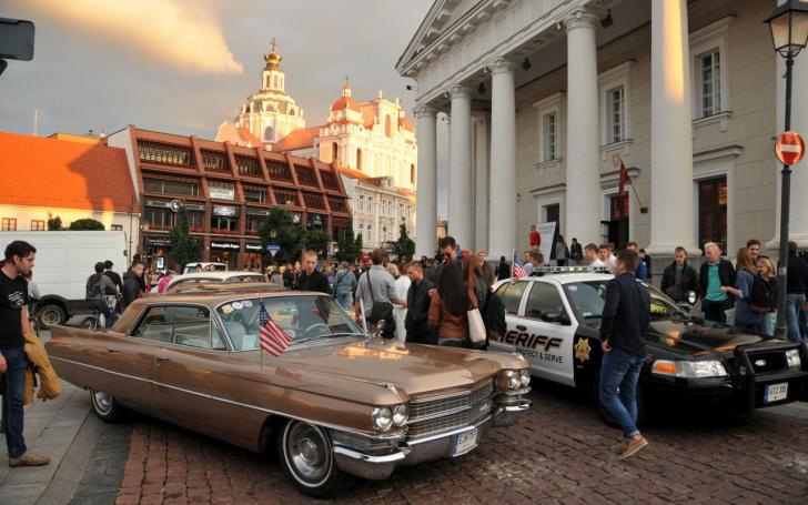 Amerikietiškų automobilių susitikimas/Vytauto Pilkausko nuotrauka