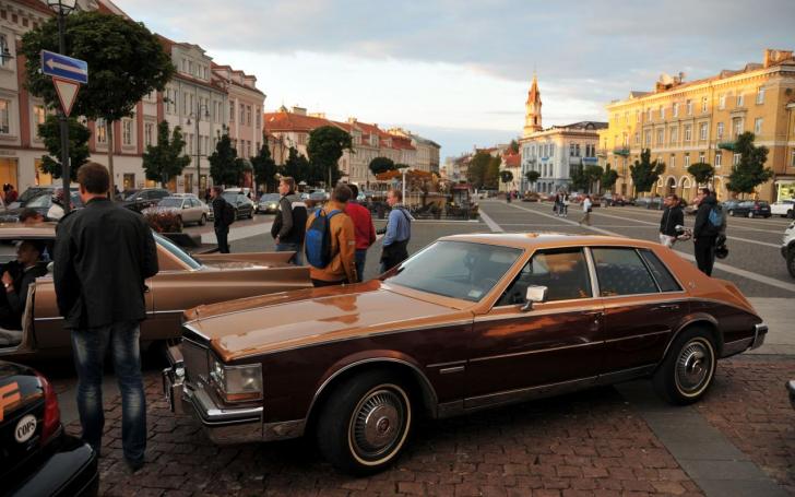 Amerikietiškų automobilių susitikimas/Vytauto Pilkausko nuotrauka
