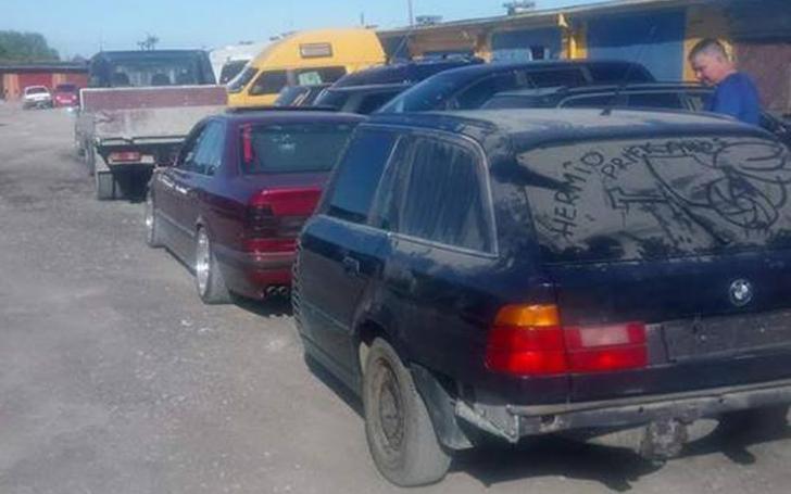 BMW E34 su priekaba