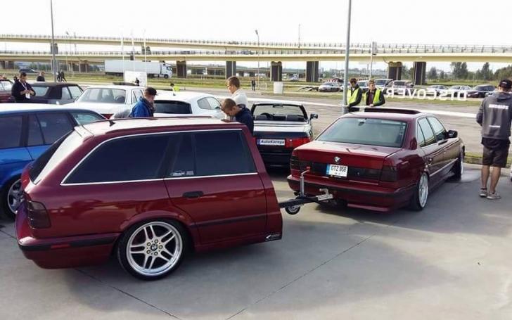 BMW E34 su priekaba