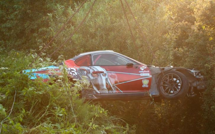 Toyota Supra traukimas iš griovio/Vytauto Pilkausko nuotrauka EEDC 2013 ketvirtas etapas: Toyota Supra avarija