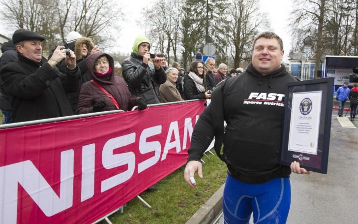 Žydrūnas Savickas pasiekė Guinnesso rekordą/Organizatorių nuotrauka