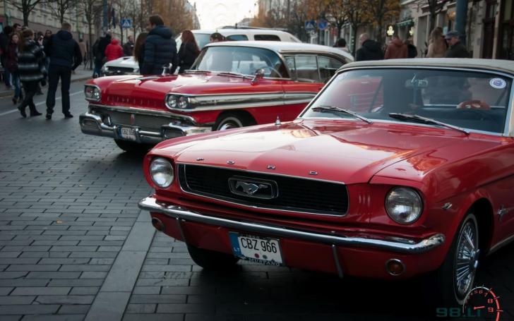 Amerikietiškų automobilių susitikimas/Vytauto Pilkausko nuotrauka