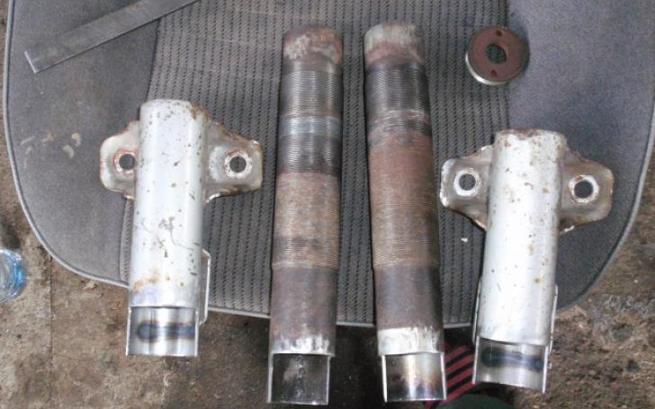 Coil'ų gaminimas, sukryžminus BMW ir Audi A4 amortizatorius/Asmeninio archyvo nuotrauka