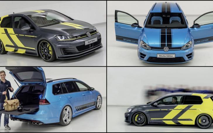 VW Golf GTI Dark Shine ir Variant Biturbo/Gamintojo nuotraukos